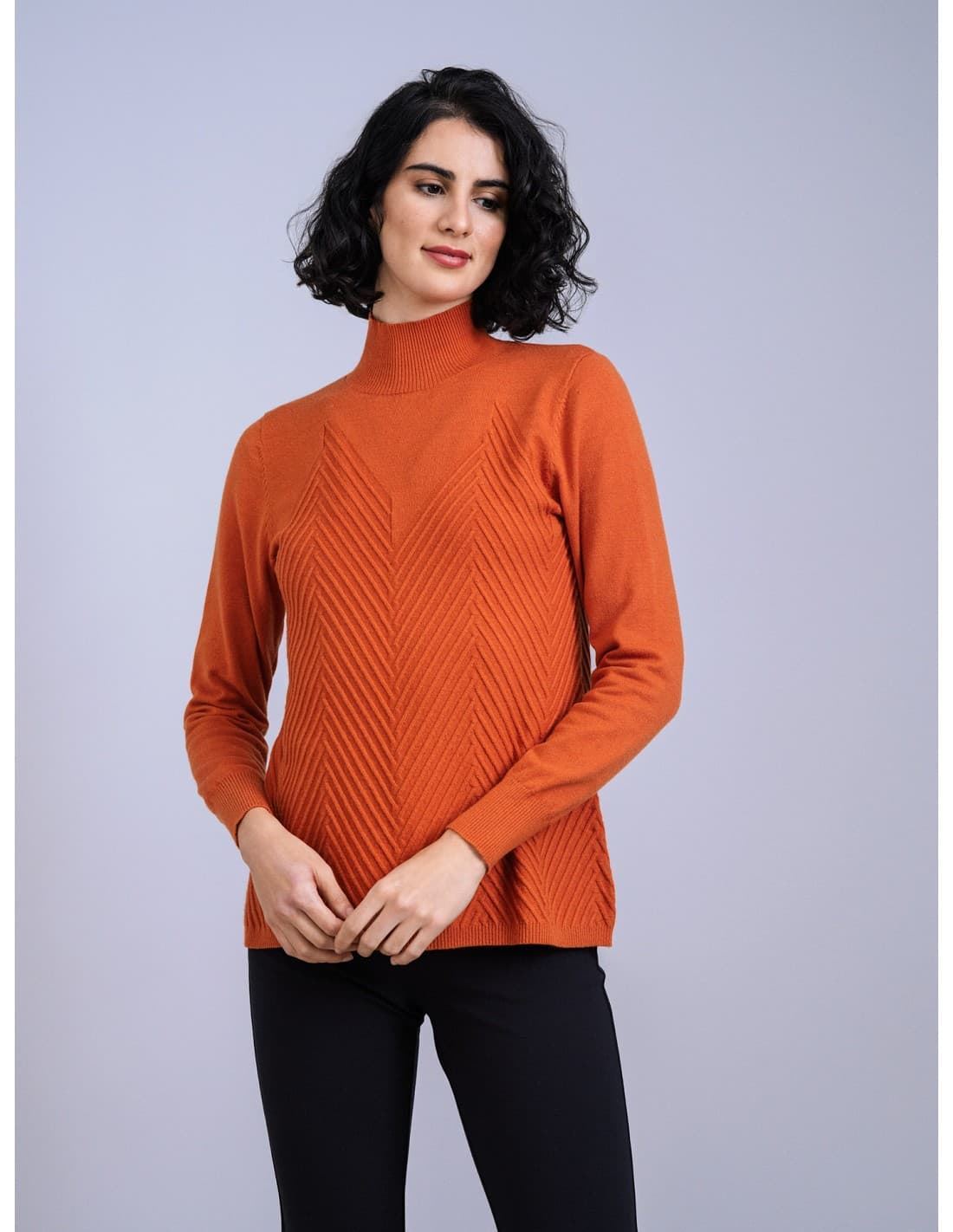 SCORZZO_ Jersey punto teja cuello cisne - Imagen 1