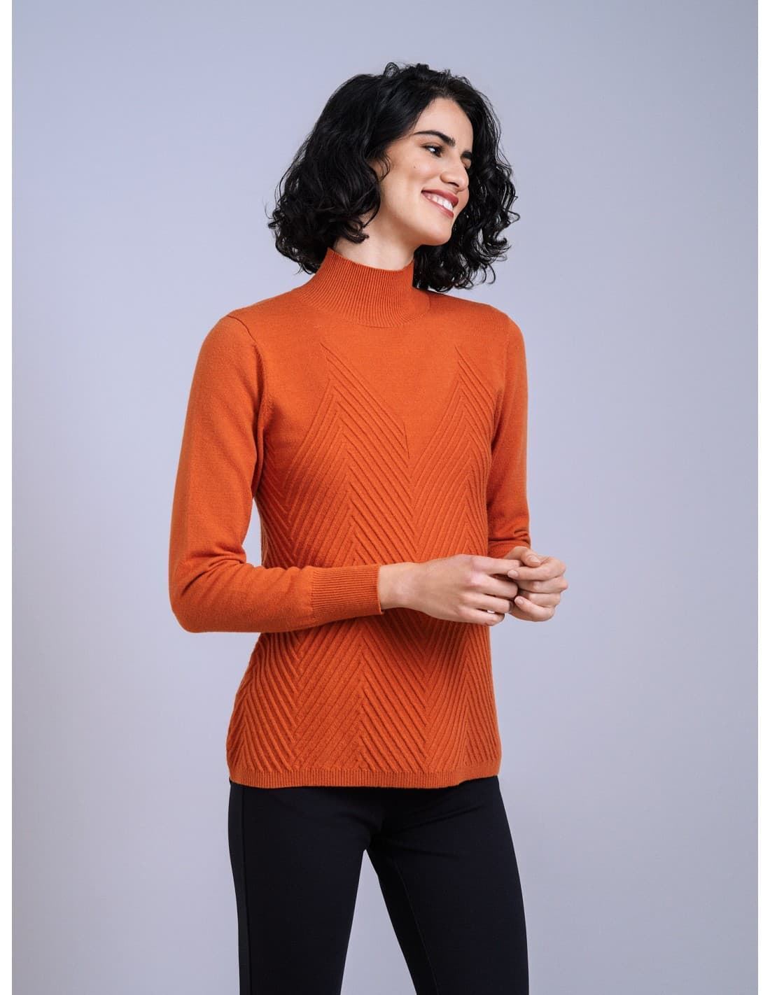 SCORZZO_ Jersey punto teja cuello cisne - Imagen 2