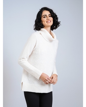 SCORZZO_ Jesey blanco roto cisne lentejuelas - Imagen 2