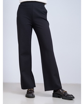 Scorzzo_ Pantalón recto negro/piedra - Imagen 1