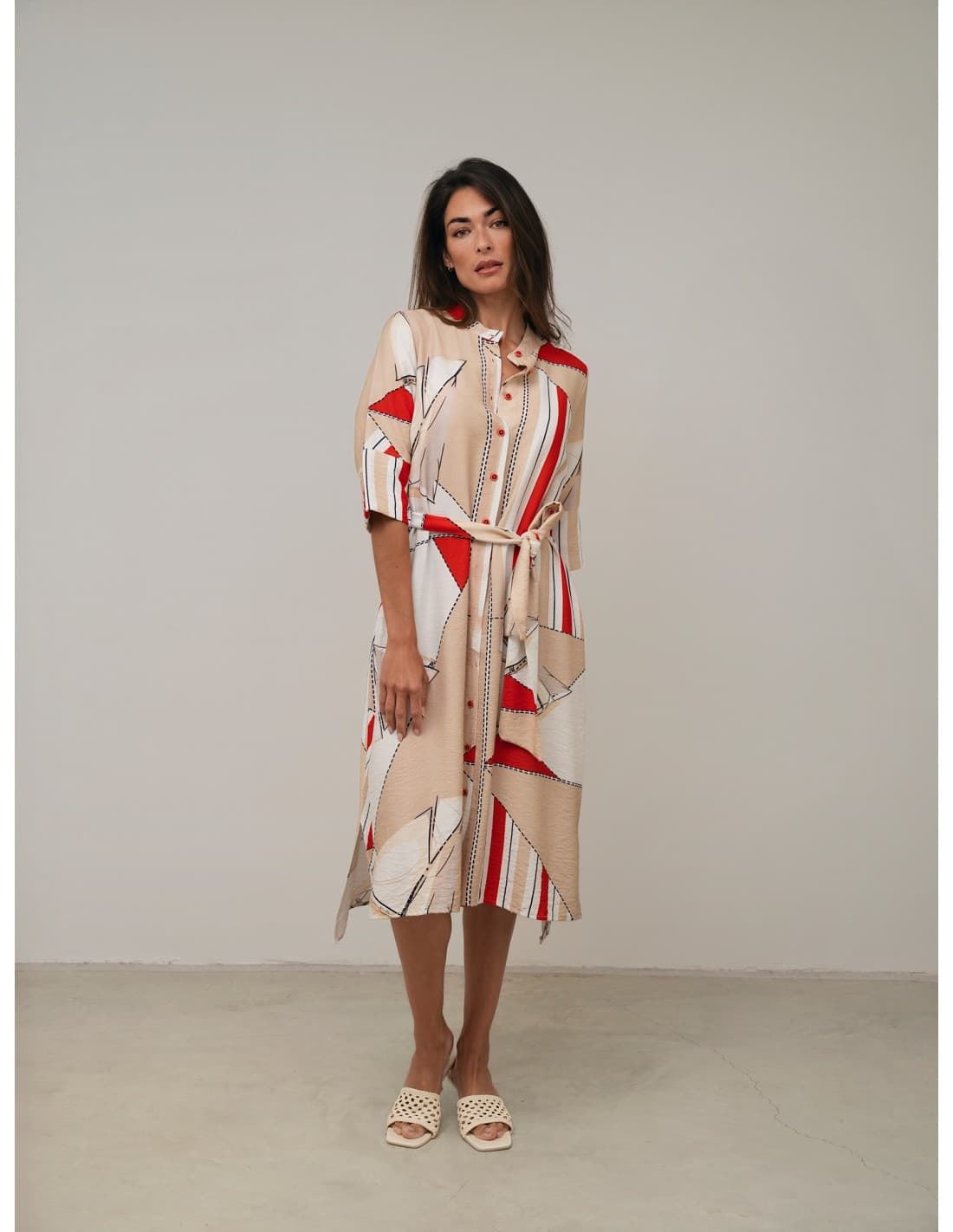 Scorzzo_ Vestido estampado barco - Imagen 1