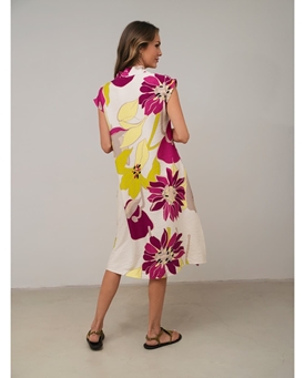 Scorzzo_ Vestido estampado detalle fuelle - Imagen 2