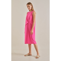 Scorzzo_ Vestido nudo rosa - Imagen 1