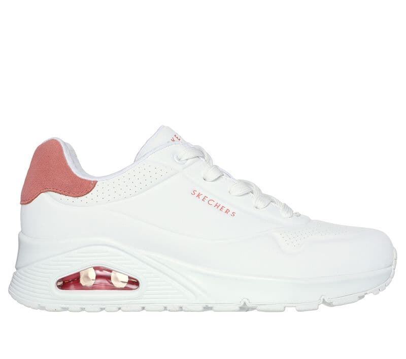 SKECHERS_ Deportivo blanco detalle rosa - Imagen 1