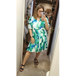 Vestido corto estampado - Imagen 1