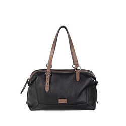 Volum_ Bolso tipo Bowlin en cuero y negro - Imagen 1