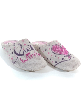 Vulladi_ Zapatilla abierta gris para mujer - Imagen 2