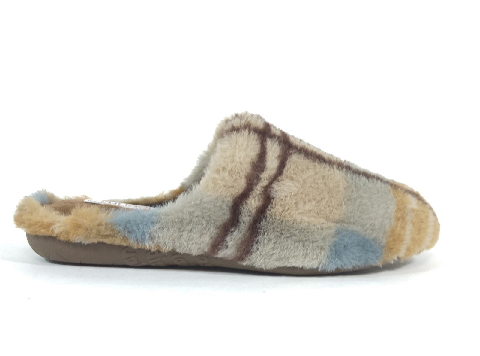 Vulladi_ Zapatilla de cuadros beige hombre - Imagen 1