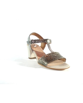 Wonders- Sandalia tacón ancho plata - Imagen 1