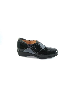 Zapato cuña negro en charol, Comfort Class - Imagen 2